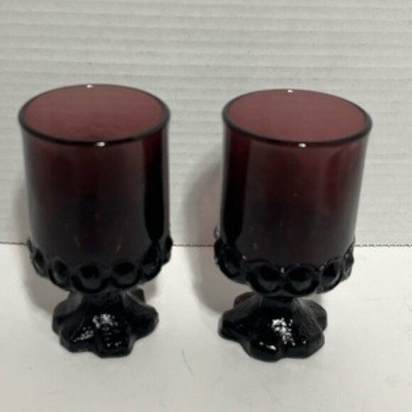 Vintage Tiffin Franciscan Madeira Plum Stemware Glasses Set of 7 - Picture 6 of 6